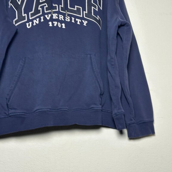 Yale University Blue Hoodie Men XL Embroidered College Sweatshirts Pullover Fall - Picture 9 of 11